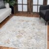 Noble - 2'7" X 7'3" Area Rug - Ivory, Polyester - Image 5