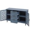 2 Door 3 Drawer Cabinet, American Furniture, Suitable For Bedroom, Living Room, Study - Blue - Image 11