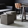 Rockwood - Cube Storage Ottoman With Tray - Distressed Slate Gray - Image 6