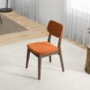 Carlos - Solid Back Side Chair (Set of 2) - Brown / Burnt Orange - Image 8