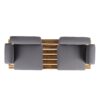Outdoor Sofa With Cushions And Iron Legs - Dark Gray - Image 6
