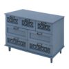 7 Drawer Cabinet, American Furniture, Suitable For Bedroom, Living Room, Study - Blue - Image 12