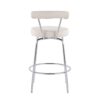 Rhonda - Contemporary Counter Stool (Set of 2) - Chrome / Cream - Image 5