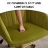 Adjustable Office Chair, Ergonomic Swivel, Comfortable Backrest Seat For Long Sitting - Pale Green - Image 10