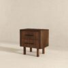 Logan - Mid-Century Modern Nightsd Bed Side Tables With 2 Drawers - Brown - Image 3