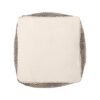 Barracuda - Handcrafted Cotton Pouf With Chevron Pattern - Brown / Beige - Image 6