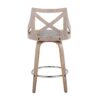 Charlotte - Farmhouse Fixed Height Counter Stool With Swivel With Round Footrest (Set of 2) - Light Gray - Image 5