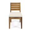 Outdoor 7 Piece Dining Set With Cushions - Sandblasted Natural / Beige - Image 14