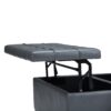 Harrison - Coffee Table Storage Ottoman - Stone Gray - Image 5