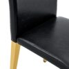(Set of 4) Backrest Chairs With Gold Metal Legs A Perfect Pairing, Ideal For Minimalist And Modern Home Decor Styles - Black / Gold - Image 12