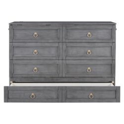 Queen Murphy Elegant Bed With Spacious Drawers - Gray