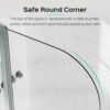 Frameless Folding Shower Doors For Bathtub With Pivot Tub Glass Door - Chrome - Image 8