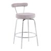 Rhonda - Contemporary Counter Stool (Set of 2) - Chrome / Light Gray - Image 2