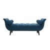 Alma - Tufted Flared Arm Entryway Bench - Teal Blue - Image 2