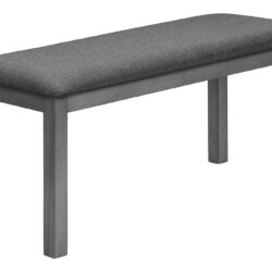 Bench, Rectangular, Upholstered, Transitional Versatile Design - Gray