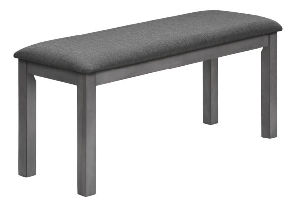 Bench, Rectangular, Upholstered, Transitional Versatile Design - Gray