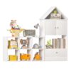 Versatile Kids Bookshelf With House-Shaped Design Multifunctional Storage, Durable - White - Image 6