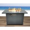 Propane Fire Pit Table With Lid - Gray - Image 2