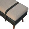 Buffalo - Hide Leather Bench - Olive Green - Image 9