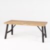 Outdoor Dining Set With 2 Bench And 1 Dining Table - Light Brown - Image 5