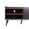 Mid Century TV Stand With 2 Cabinets & Open Compartments, Entertainment Center For Tvs Up To 70'', Television Console For Living Room - Dark Coffee / Black - Image 16