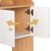 Versatile Children's Bookshelf With House Shaped Design Multifunctional Storage - Burly Wood - Image 12