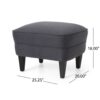 Enchante, Living Room Set With Tufted Back Club Chair And Ottoman - Gray - Image 9