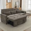 2 In 1 Sofa 3 Seater With Sofa Bed And Reversible Recliner - Dark Gray - Image 3