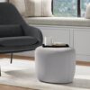 Moore - Small Ottoman - Light Gray - Image 7