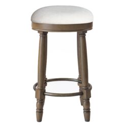 Barstools (Set of 2), 26" Counter Height, 360° Swivel, Swivel Barstool - Light Oak