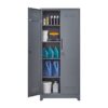 Metal Storage Cabinets, Cleaning Tool Cabinet With Locking Door, Tall Broom Tool Organizer, Large Storage Cabinet For Kitchen - Gray - Image 9