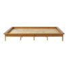 Mid-Century Modern Solid Wood King Platform Bed Frame - Caramel - Image 2