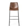 Barstool With Upholstery And Foot Rail - Vintage Brown - Image 5