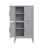 Metal Kitchen Storage Cabinet, Kitchen Pantry Storage Cabinet With Doors And Shelves, Storage Cabinet With Adjustable Leveling Foot For Kitchen, Living Room And Dining Room - Gray - Image 18