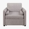 3 In 1 Convertible Sleeper Chair With Adjustable Backrest, Lounger Chair Turns Into Bed, Single Bed For Living Room, Linen - Tan - Image 7