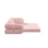 Human Dog Bed, Lazy Sofa Couch, Multifunctional Foldable Sofa Bed, 3 In 1 Teddy Fabric Sleeper Sofa Bed For Living Room Guest Bed, Playroom - Pink - Image 19