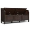 Connaught - Wide Entryway Storage Bench - Chestnut - Image 5