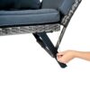1 Pieces Patio Wicker Side Foldable Bench Patio Backyard Conversation Bench Gray Wicker - Dark Gray - Image 14