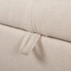 Jacqueline - Tufted Roll Arm Storage Bench - Sky Neutral Beige - Image 9