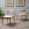 Candescent - Dining Chair With Curved Back And Wood Frame (Set of 2) - Beige - Image 10