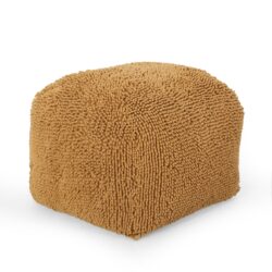 Spongy - Microfiber Square Pouf, Fun And Cozy Seating - Yellow