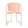 Outdoor Metal Seating Set With Coffee Table And 2 Chairs - Pink - Coral - Image 5