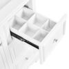 Bathroom Vanity Cabinet With Ceramic Basin, 3 Drawers And Adjustable Shelves - White - Image 18