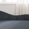 Chaise Lounge Indoor, Velvet Lounge Chair For Bedroom With Storage & Pillow, Modern Upholstered Rolled Arm Chase Lounge For Sleeping With Nailhead Trim For Living Room Bedroom Office - Black - Image 12