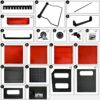 4 Level Multi Purpose Trolley For Diagnostics - Black / Red - Image 11