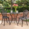 Bono Metal Bistro Set - Black - Image 2