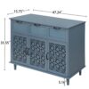 3 Door 3 Drawer Cabinet, American Furniture, Suitable For Bedroom, Living Room, Study - Blue - Image 3