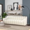 Marcus - Luxury Tight Back Boucle Couch - Cream / Creamy White / Ivory - Image 5