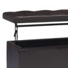 Hamilton - Lift Top Rectangular Storage Ottoman - Tanners Brown - Image 5
