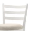 Joplin - Ladder Back Counter Height Swivel Chair With Upholstered Seat - White - Image 5